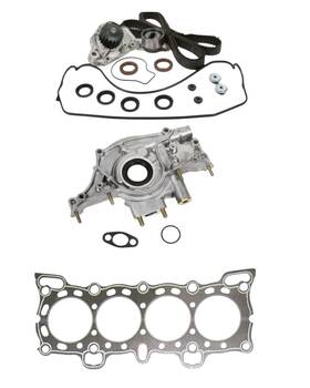 Aftermarket Brands 135-1260 88-95 Honda 1.5l D15b1 2 D15b6 Timing Belt Tensioner Water Pump Oil Gasket