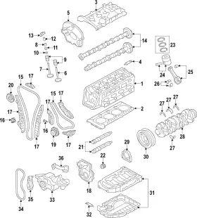 06h-109-507-m Audi Genuine Engine Timing Chain Tensioner