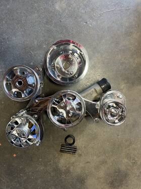 Billet Specialties 14225 Used Tru Trac 6 Rib Pulley Serpentine Kit For Bbc