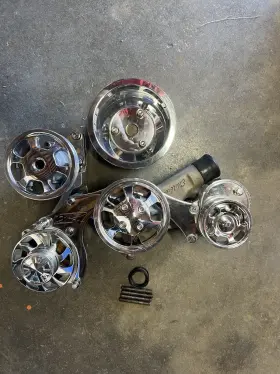 14225 Billet Specialties Used Tru Trac 6 Rib Pulley Serpentine Kit For Bbc