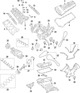 2w9z-6k254-ba Ford Genuine Engine Timing Chain Tensioner