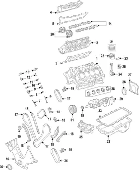 Ml3z-6l266-c Ford Genuine Engine Timing Chain Tensioner