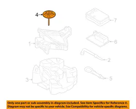 Hp5z1424b Ford Oem 17-20 Fusion Rear Body Floor Jack Components-hold Down