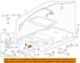 Gm Oem 95994975 11-20 Cruze Limited Roof Interior Trim-hold Down
