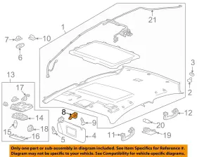 95994975 Gm Oem 11-20 Cruze Limited Roof Interior Trim-hold Down