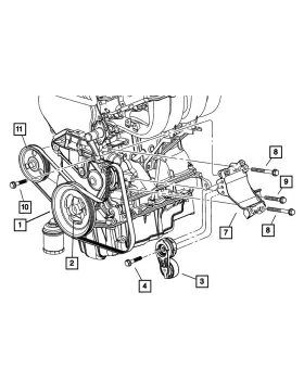 04694268ab Mopar Genuine Engine Vibration Damper 4694268ab