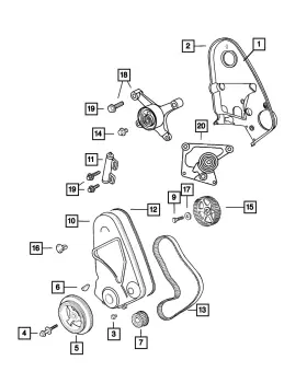 05018400ab Mopar Genuine Belt Tensioner 5018400ab