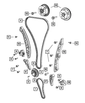 05047281aa Mopar Genuine Chain Tensioner 5047281aa