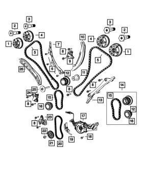 05047886aa Mopar Genuine Chain Tensioner Right Side 5047886aa