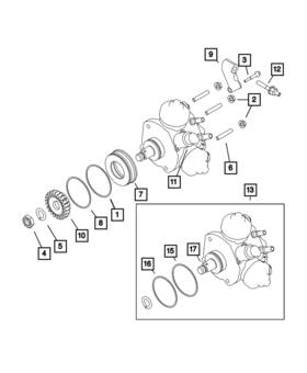 Mopar 68533243aa Genuine Injection Pump Gear