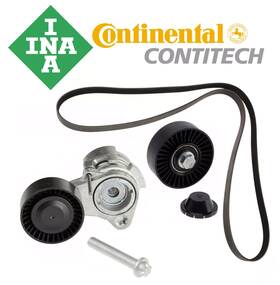 Oem Original Ina Continental Contitech 40252100 Belt Tensioner Idler Pulley Drive Kit For Bmw 3.0l 1 3 5 X3