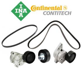 Oem Original Ina / Contitech 330015100 Belt Tensioner Ac Idler Pulley Drive 5pcs For Bmw E46 E39 E53