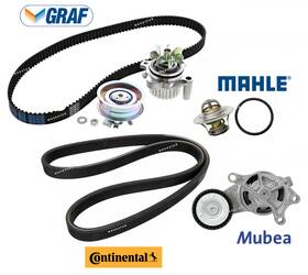 Oes Original Graf-mubea-mahle-continental 6vw955238538204 Timing And Belt Tensioner Water Pump Thermostat 6pc For Vw Jetta S B 2.0l
