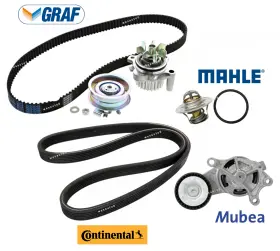 6vw955238538204 Oes Original Graf-mubea-mahle-continental Timing And Belt Tensioner Water Pump Thermostat 6pc For Vw Jetta S B 2.0l