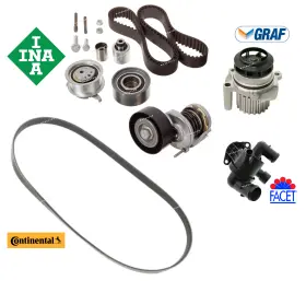 5vw163839539315 Oes Original Ina-graf-facet-continental Timing And Belt Tensioner Water Pump Thermostat Kit For Vw Beetle Tdi 2.0