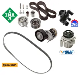 5vw274941531426 Oes Original Ina-graf-facet-continental Timing And Belt Tensioner Water Pump Thermostat 6pc For Vw Golf Tdi 2.0