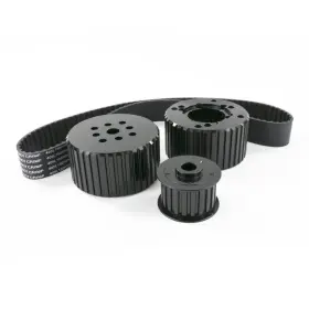 10090bk Top Street Performance Black Short Water Pump Gilmer Style Pulley Kit For Chevy Small Block V8