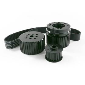 Top Street Performance 10092bk Black Gilmer Style Satin Pulley Kit For Chevy Big Block 402-454