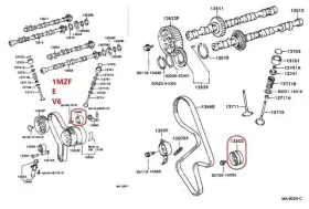 13503-0a010 Toyota Genuine 2.5l 3.0l 3.3l Timing Belt Stationary Idler Pulley