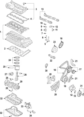 07k-109-467-h Volkswagen Genuine Engine Timing Chain Tensioner