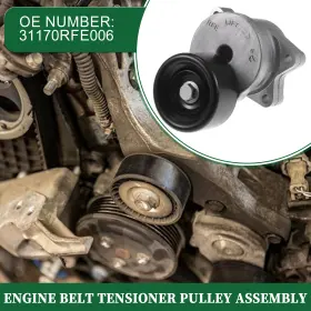 No.31170rfe006 X Autohaux 31170rfe006 Engine Belt Tensioner Pulley Assembly For Honda Odyssey Rb1 05-08