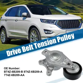 X Autohaux 723115832457 Belt Tensioner Pulley Assembly For Ford Explorer Edge Flex Fusion Taurus