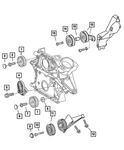 Genuine Mopar Tensioner Pulley 5080319AA New. Price: $101.19.