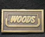 XB23120 Vintage 1970S ****woods**** Company Advertisement Mens Brass Belt Buckle Unspecified. Price: $35.00.