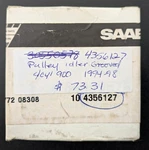 Saab 4356127 New Nos Genuine Oem Idler Pulley 900NG 94-98, 9-3 98-99, 9-5. Price: $74.95.