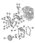 Genuine Mopar Timing Chain Guide 68036788AB New. Price: $416.52.