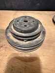 Vintage Groove Crankshaft Pulley Chevy Sbc Bbc 350 454 Tri Power Ac Steel Oem Used. Price: $50.00.