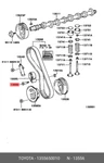 Genuine Oe Shaft, Timing Belt Idler, 1355650010 For Toyota 13556-50010 Neu. Price: $11.97.