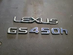 2006-2011 Lexus GS450H Oem Rear Trunk Lid Emblems Badges Factory Original Blue Used. Price: $27.00.
