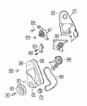 Genuine Mopar 2002-2005 Dodge Neon Front Engine Timing Belt Tensioner 4884320AA New. Price: $109.34.