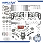 Full Gasket Set Timing Chain Kit Pistons Rod For Dodge Dakota Ram 1500 Jeep 3.7L New. Price: $395.28.