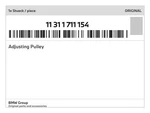 Genuine Bmw Adjusting Pulley 11-31-1-711-154 New. Price: $121.42.